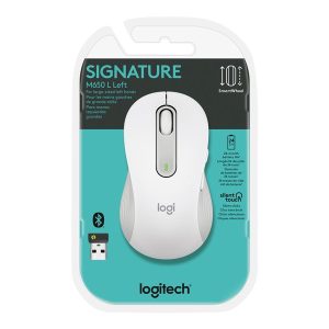 Logitech Signature M650 L - mouse - large size - Bluetooth, 2.4 GHz - off-white