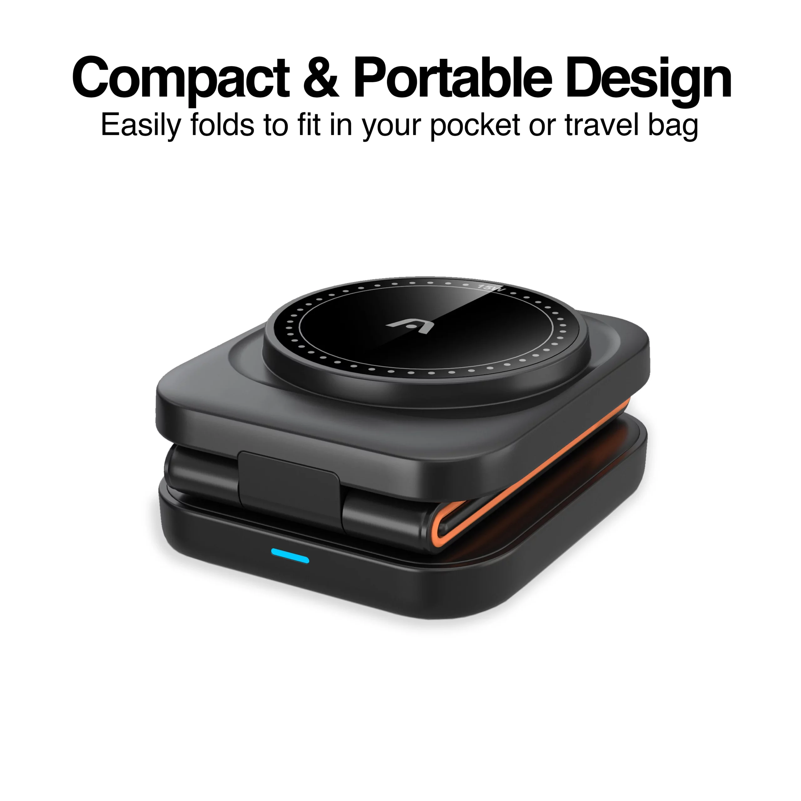 ArgomTech - Wireless Fast Charger 3 in 1 Foldable Stand MAGNETIC S4 - AC-0144BK - Image 4