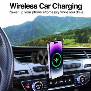 ArgomTech - M4 Magnetic Wireless Fast Charger Car Mount AC-0164BK