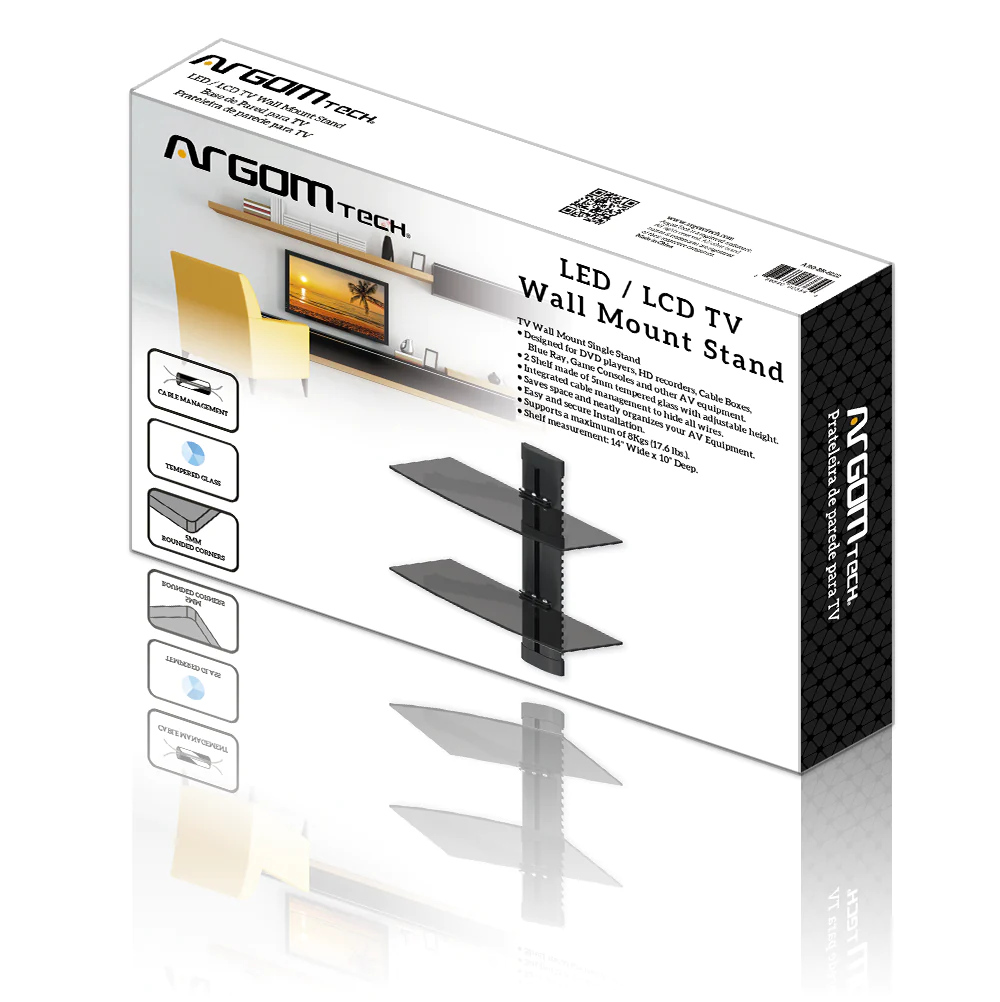 ArgomTech Wall Mount Stand with 2 Shelves - Image 3