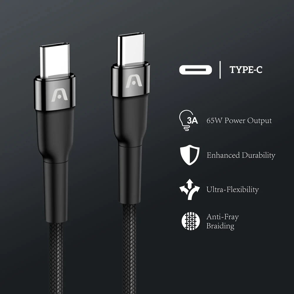 ArgomTech CABLE TYPE-C TO TYPE-C 65W NYLON BRAIDED DURA SPEED 6FT/1.8M - Image 3
