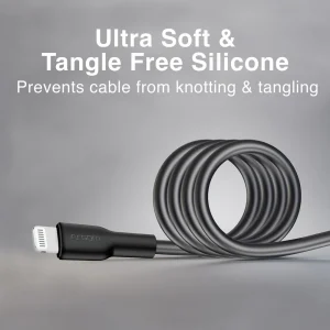 ArgomTech Type-C To Lightning 30W Silicone Cable 1.8m/6ft - Dura Flex - CB-0072BK