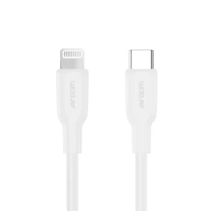 ArgomTech Type-C To Lightning 30W Silicone Cable 1.8m/6ft - Dura Flex - CB-0072WT - White