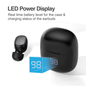 SkeiPods E66 True Wireless Stereo BT Earbuds with AI ENC Noise Canceling - Black