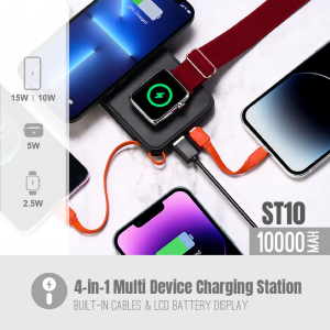 ArgomTech SR10 PowerBank 4-in-1 Magnetic Fast Charger PB-1164BK