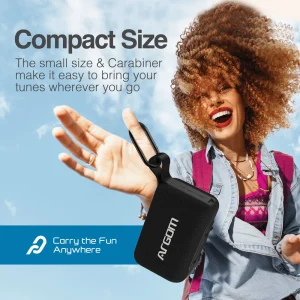 ArgomTech -BoogieLink Portable Wireless Speaker with IPX5 Water Resistance - Black - ARG-SP-3110BK