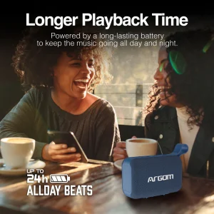 ArgomTech - BoogieLink Portable Wireless Speaker with IPX5 Water Resistance - Blue - ARG-SP-3110BL