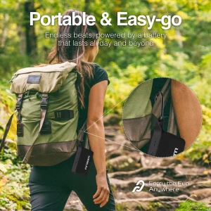 ArgomTech -BoogieLink Portable Wireless Speaker with IPX5 Water Resistance - Black - ARG-SP-3110BK