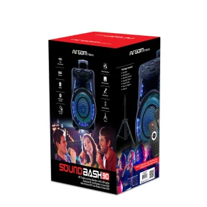 ArgomTech SoundBash 90 BT Trolley Speaker with LED Lights and Stand