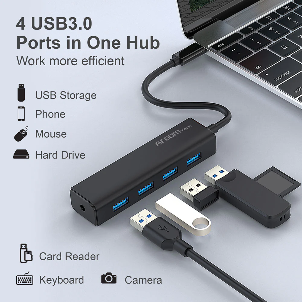 ArgomTech One Axess Type-C 4-Port USB3.0 Hub - Image 2