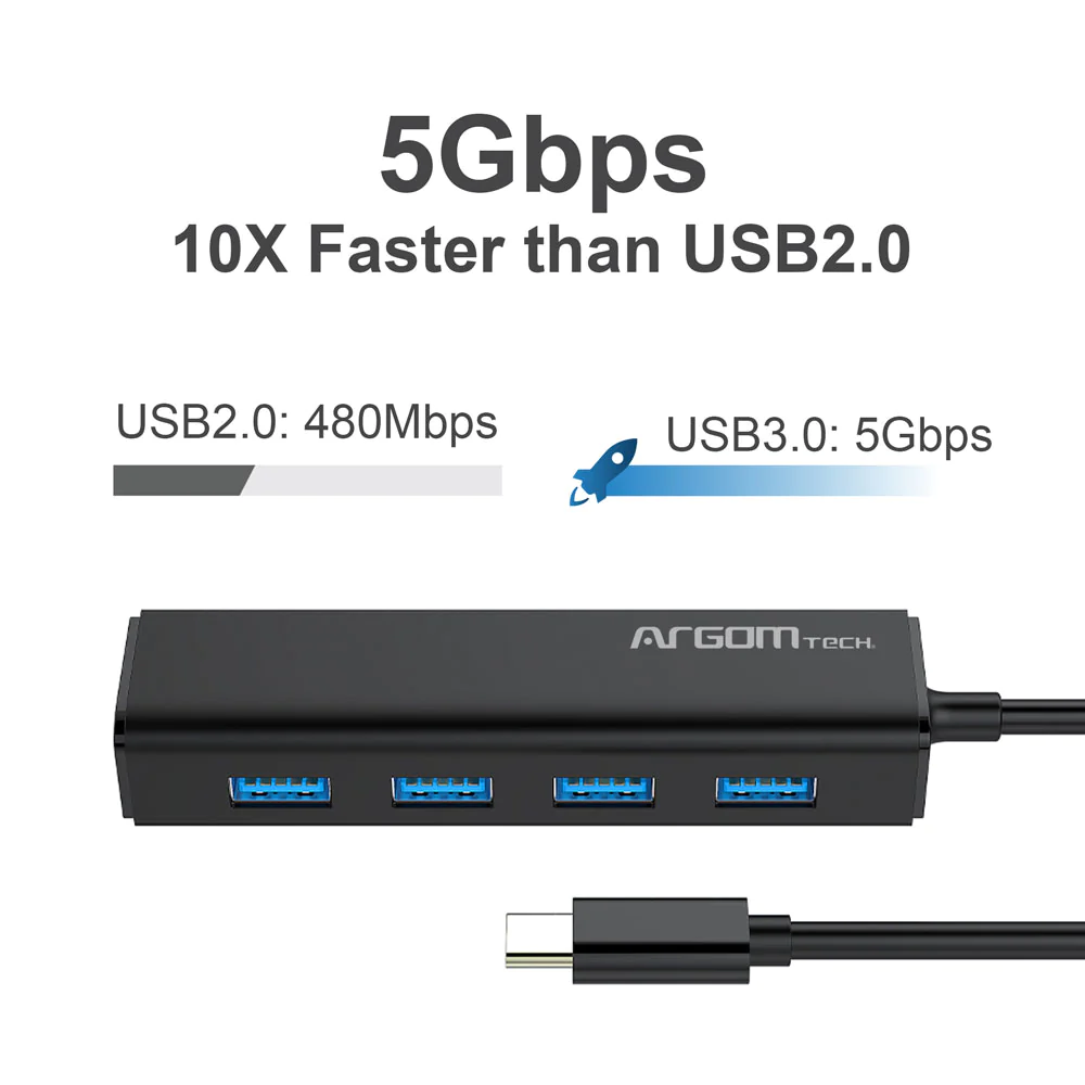 ArgomTech One Axess Type-C 4-Port USB3.0 Hub - Image 3