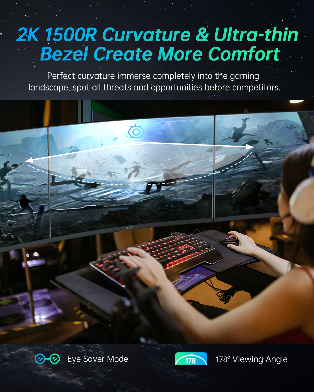 KTC H27S17 - LED monitor - 27" - Image 2