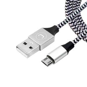 Unno Tekno Micro USB 2.0 Briaded Cable - 5ft - CB4061SV