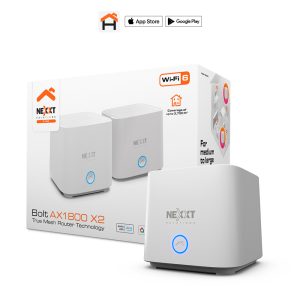 Nexxt Bolt AX1800 - True Mesh Router technology - 2-Pack - NCM-X18002PK
