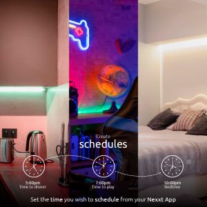 Nexxt - Home LED Strip Lights RGBIC - 16.4ft - NHB-S613