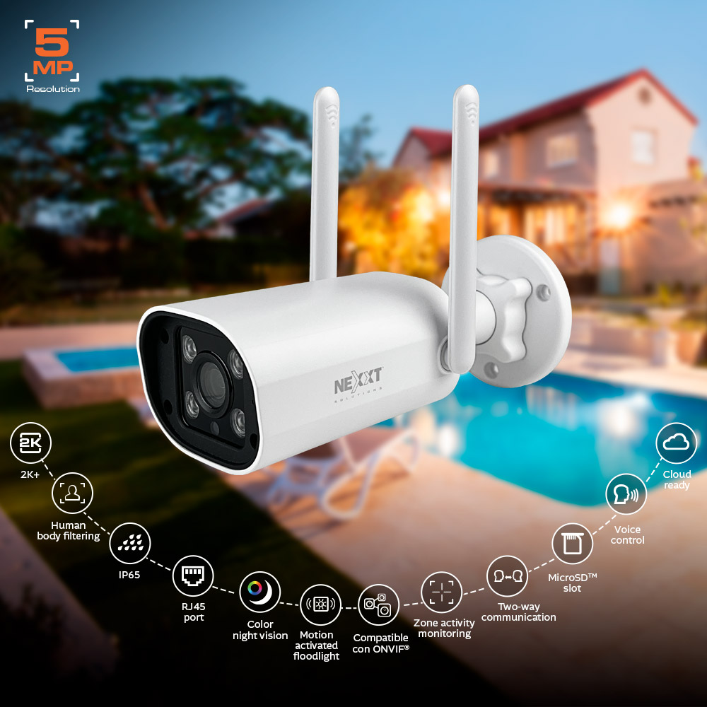 Nexxt - Smart Wi-Fi® camera - Outdoor Fixed Camera 2K +5MP NHC-OF10 - Image 4
