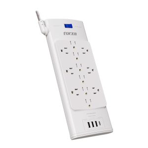 Forza FSP-1221USBCW Surge Protector – 12 NEMA Outlets, 3 USB-A, 1 USB-C, 3FT Cable, 270J