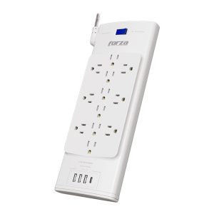 Forza FSP-1221USBCW Surge Protector – 12 NEMA Outlets, 3 USB-A, 1 USB-C, 3FT Cable, 270J