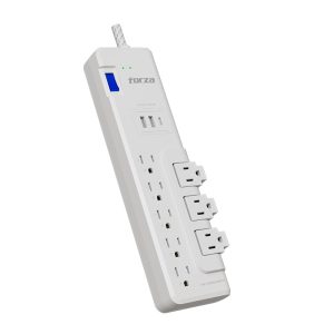 Forza Surge protector 1625W/2200J - 8 outlets - 3-Rotating - 2-USBA - 1-USBC -120V/240V