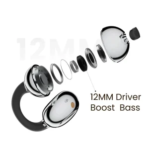 HiFuture FLEXCLIP Open Ear Wireless Earphone - Black