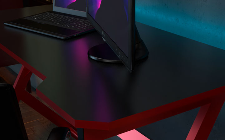Xtech Red Wizard Gaming Desk XTF-187 - Image 3