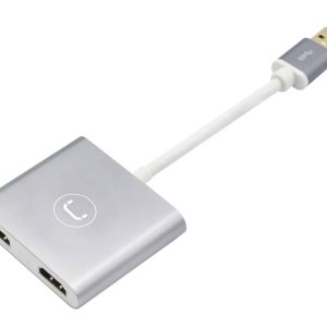 Unno Tekno USB A to Dual HDMI Port Adapter -HB1102SV