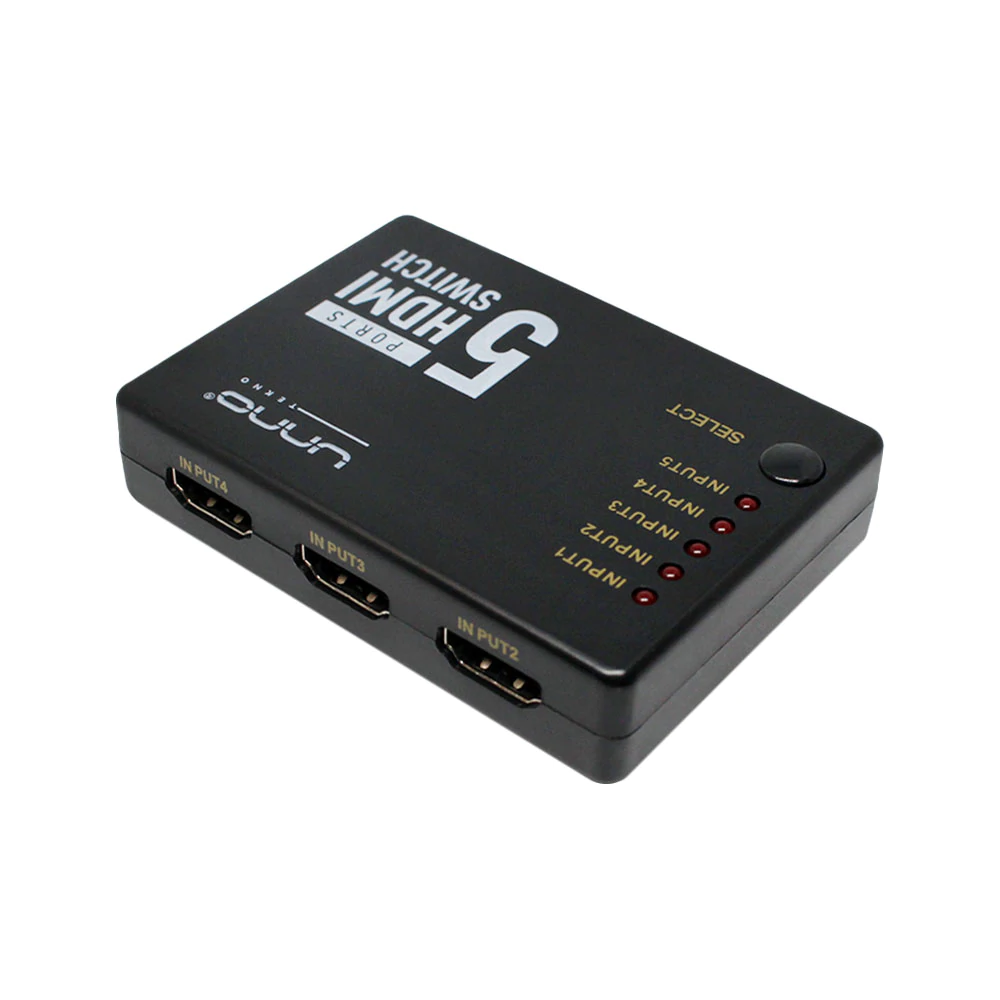 Unno Tekno 5 PORTS 4K HDMI Switch - HB1203BK - Image 2