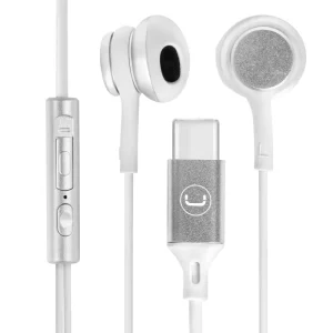 Unno Tekno Ultra USB-C earbuds - White -.HS7005WT - microphone