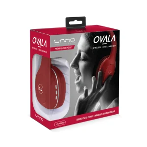Unno Tekno Headset Ovala - Bluetooth - Red