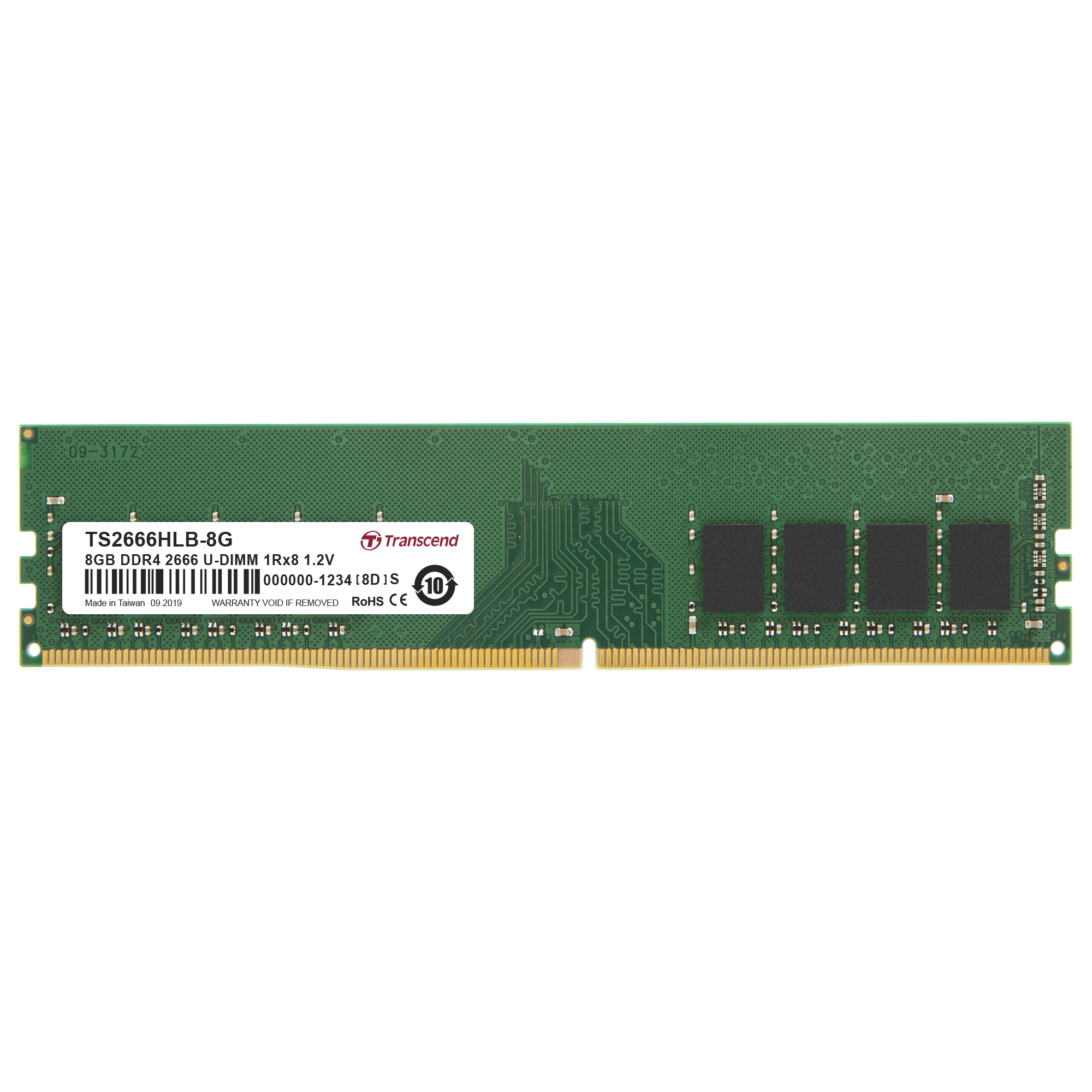 Transcend JetRAM - DDR4 - module - 8 GB - DIMM 288-pin - 2666 MHz / PC4-21300 - unbuffered