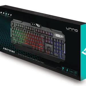Unno Tekno Keyboard Brave Gaming - USB - KB6781BK