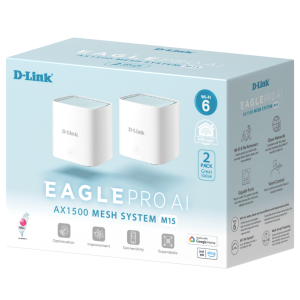 D-Link - AX1500 - Wi-Fi 6 - AI Mesh - Router - M15/LLA2 - 2-Pack