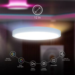 Nexxt Home Smart Wi-Fi 12" Ceiling Lamp