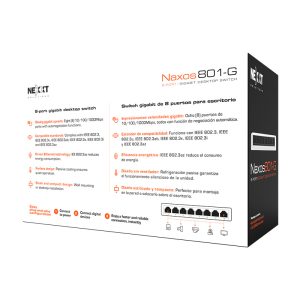 Nexxt Essential 8-port Gigabit desktop switch, 1Gbps 110/220V