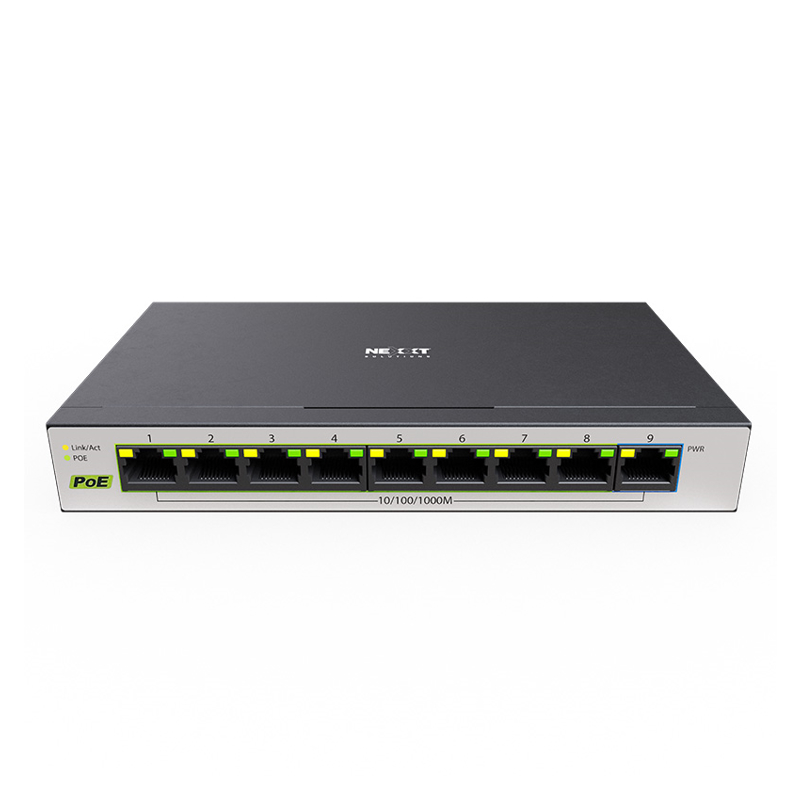 Nexxt Professional - 9-port PoE+ Gigabit Desktop switch, 10/100/1000 65W Max - NSW-V900P