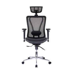 Techni Mobili - Executive Mesh Office Chair with Headrest and Lumbar Support