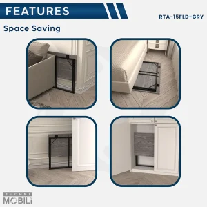 Techni Mobili  - Space Saver -  Folding Table - RTA-15FLD-GRYY