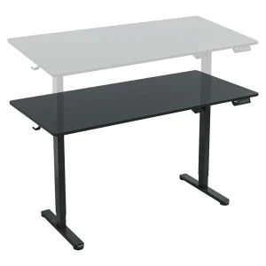 Techni Mobili Electric Standing Desk, Height Adjustable Sit-to-Stand Desk with 3 Memory Presets and Dual Accessory Hooks