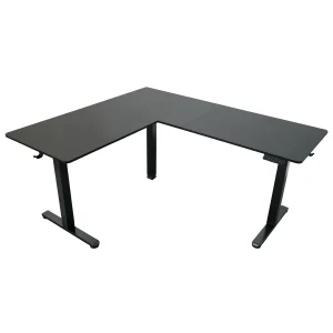 Techni Mobili L-Shaped Electric Standing Desk with Spacious Desktop, 3 Memory Height Presets and 2 Accessory Hooks