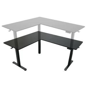 Techni Mobili L-Shaped Electric Standing Desk with Spacious Desktop, 3 Memory Height Presets and 2 Accessory Hooks