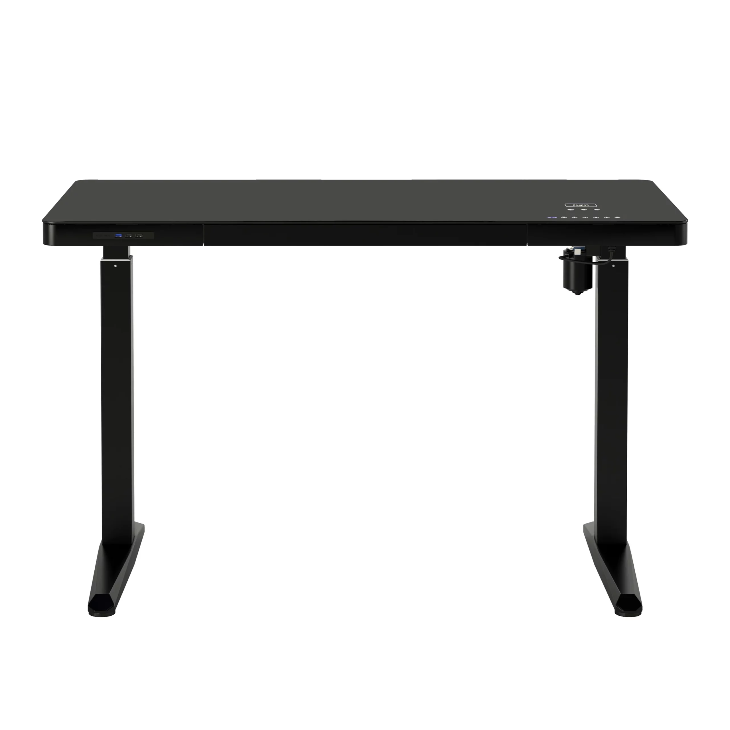 Electronic Glass Desk With Adjustable Height - Storage - Speaker - Wireless charging - Image 5