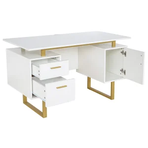 Techni Mobili Modern Desk with Storage - RTA-7002-GLD