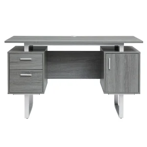 Techni Mobili - Modern Office Desk with Storage - CD-7002-GRY