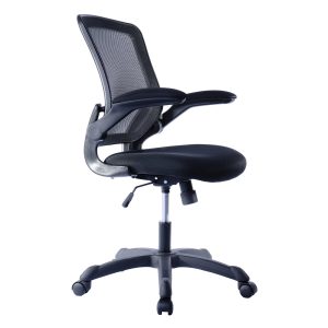 Techni Mobili - Mesh Task Office Chair with Flip Up Arms - 8050-BK