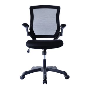 Techni Mobili - Mesh Task Office Chair with Flip Up Arms - 8050-BK