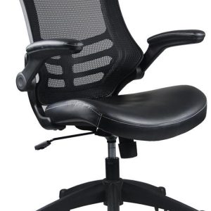 Techni Mobili - Stylish Mid-Back Mesh Office Chair With Adjustable Arms - 8070-BK