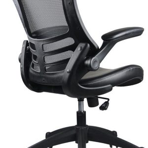 Techni Mobili - Stylish Mid-Back Mesh Office Chair With Adjustable Arms - 8070-BK