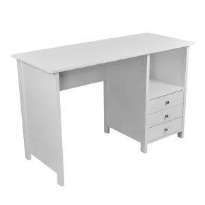 Techni Mobili - Contemporary White Desk with 3 Storage Drawers - CD-8407-WP-WHT