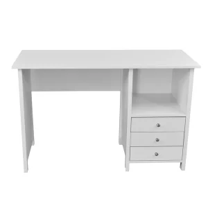 Techni Mobili - Contemporary White Desk with 3 Storage Drawers - CD-8407-WP-WHT