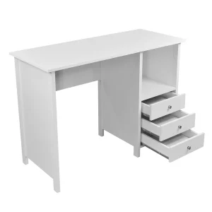 Techni Mobili - Contemporary White Desk with 3 Storage Drawers - CD-8407-WP-WHT